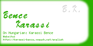 bence karassi business card